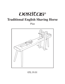 Traditional English Shaving Horse Plan 05L19.01