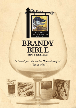 BRANDY BIBLE Brandewijn - “burnt wine”
