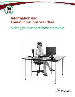Information and Communications Standard Making your website more accessible