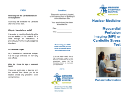 Nuclear Medicine  Myocardial Perfusion