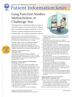 Series Lung Function Studies: