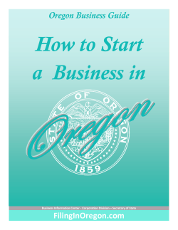 How to Start a  Business in FilingInOregon.com