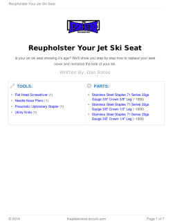 Reupholster Your Jet Ski Seat