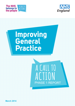Improving General Practice PHASE 1 REPORT