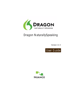 Dragon NaturallySpeaking User Guide Version 11.5