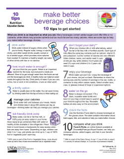 make better beverage choices 10 tips