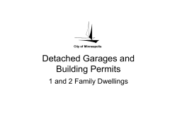 Detached Garages and Building Permits 1 and 2 Family Dwellings