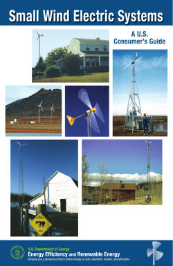 Small Wind Electric Systems A U.S. Consumer’s Guide