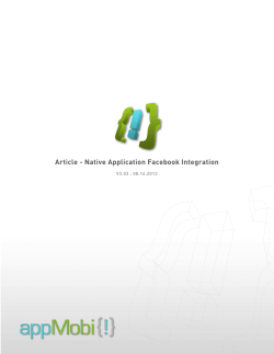 Article - Native Application Facebook Integration v3.03 : 08.16.2012