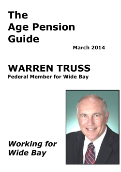 The Age Pension Guide WARREN TRUSS
