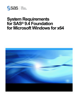 System Requirements for SAS 9.4 Foundation for Microsoft Windows for x64
