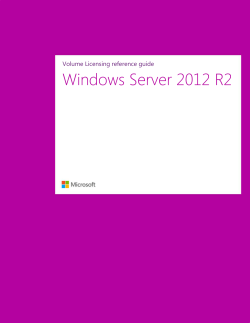 Windows Server 2012 R2  Volume Licensing reference guide