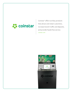 Coinstar offers turnkey products that attract and retain customers,