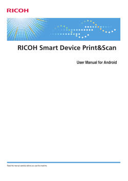 RICOH Smart Device Print&amp;Scan User Manual for Android
