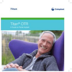 Titan OTR ® A Guide to Penile Implant