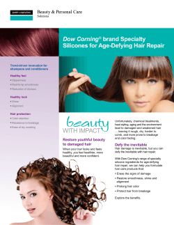 Dow Corning  brand Specialty Silicones for Age-Defying Hair Repair