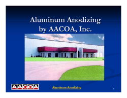 Aluminum Anodizing by AACOA, Inc. 1