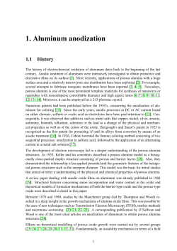 1. Aluminum anodization 1.1 History