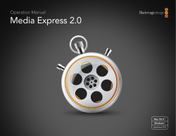 Media Express 2.0 Operation Manual Mac OS X Windows