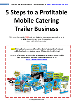 5 Steps to a Profitable Mobile Catering Trailer Business