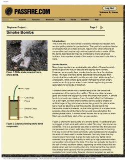 Smoke Bombs  Beginner Project... Page 1