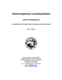 Home Inspectors Licensing Board Laws and Regulations