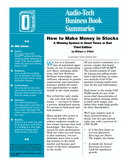 How to Make Money in Stocks Third Edition IIn
