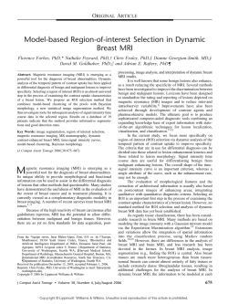 Model-based Region-of-interest Selection in Dynamic Breast MRI