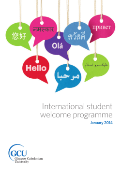 International student welcome programme January 2014