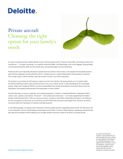 Private aircraft Choosing the right option for your family’s needs