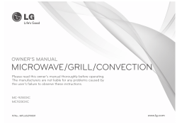 MICROWAVE/GRILL/CONVECTION OWNER’S MANUAL