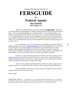 FERSGUIDE  Federal Agents