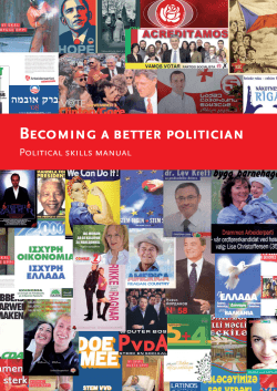 Becoming a better politician Political skills manual