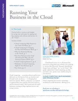 Running Your Business in the Cloud INNO va