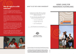 HOME LOANS FOR INDIGENOUS AUSTRALIANS How do I apply for an IBA