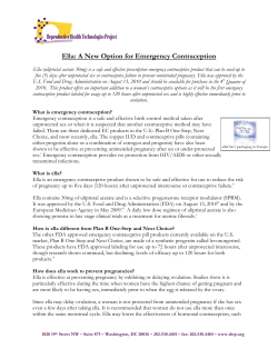 Ella: A New Option for Emergency Contraception