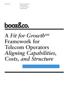 Fit for Growth  Framework for Telecom Operators