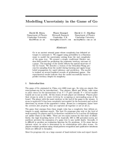 Modelling Uncertainty in the Game of Go