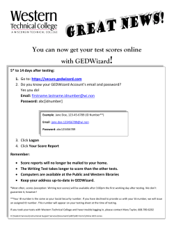 !  You can now get your test scores online with GEDWizard