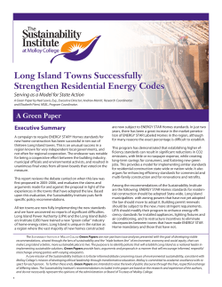 Long Island Towns Successfully Strengthen Residential Energy Codes