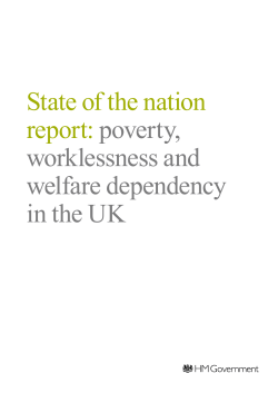 State of the nation report: poverty, worklessness and