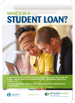 STUDENT LOAN? WHAT’S IN A