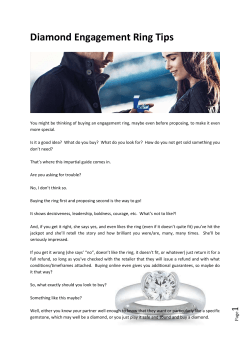 Diamond Engagement Ring Tips