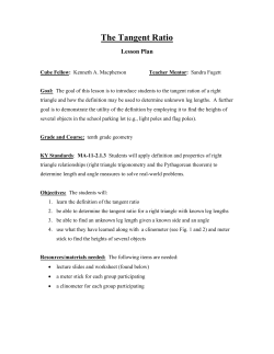 The Tangent Ratio Lesson Plan