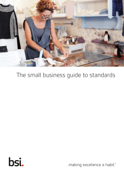The small business guide to standards