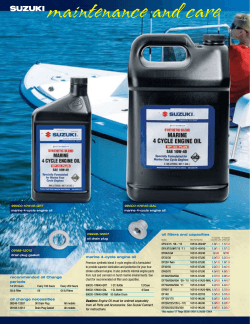 oil filters and capacities marine 4-cycle engine oil