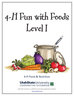 4-H Food &amp; Nutrition www.Utah4-H.org