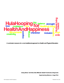 A curriculum resource for a non-traditional approach to Health and...