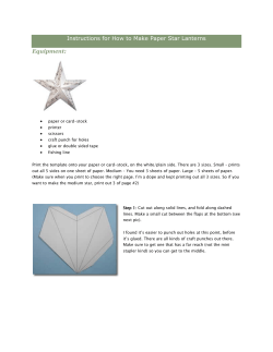 Instructions for How to Make Paper Star Lanterns Equipment:  