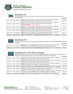 Computer Department MacBook Air Apple Computers Price List UH Mānoa Bookstore
